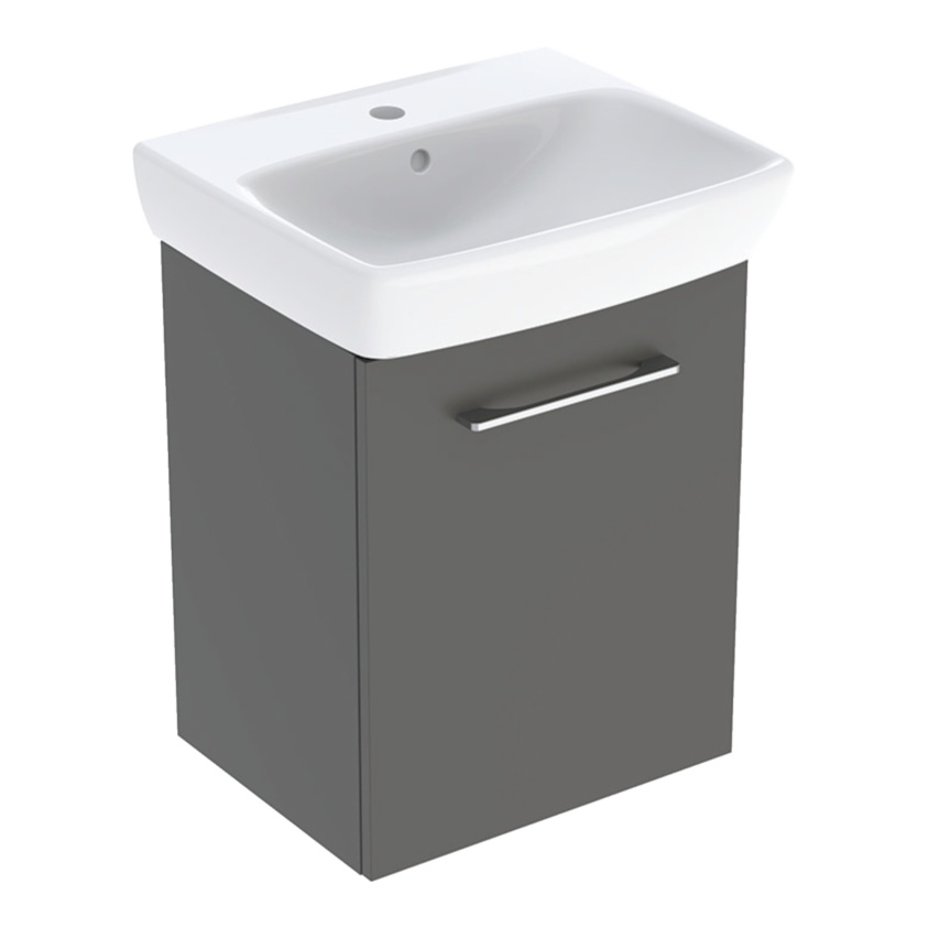 Cut Out Image of 500mm Geberit Selnova Vanity Unit and Basin in Lava